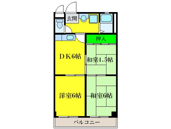 リバティ初芝の物件間取画像